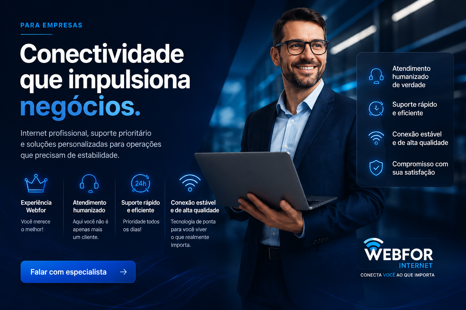 Empresa conectada pela Webfor